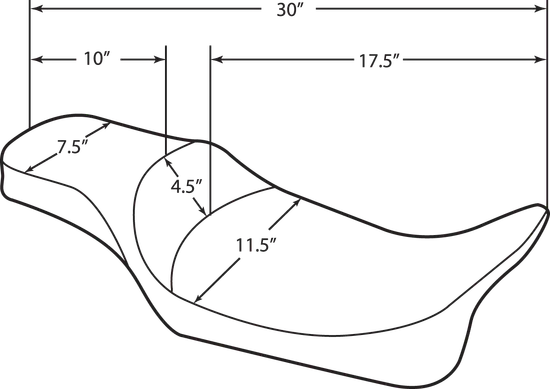 DS Black Leather Extend Reach Mild Stitched 2 Up Predator
