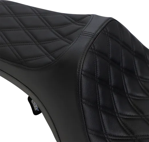 DS Black Vinyl Double Diamond Stitch Predator III 2 Up Seat
