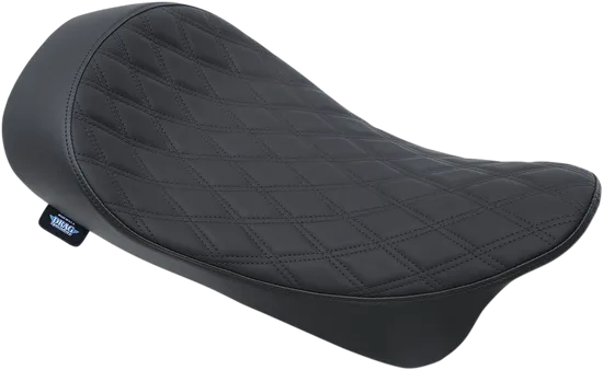 DS Black Leather Vinyl Double Diamond Stitch Low Solo Seat