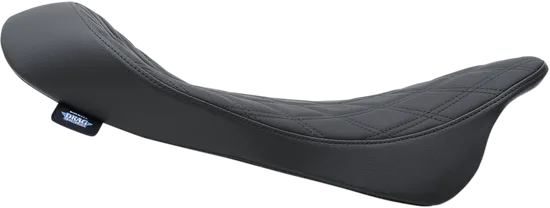 DS Black Leather Vinyl Double Diamond Stitch Low Solo Seat
