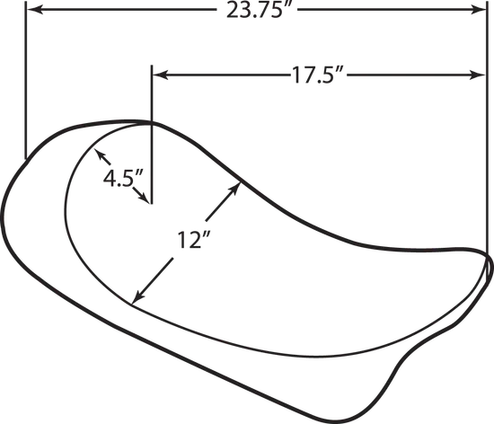DS Black Leather Vinyl Double Diamond Stitch Low Solo Seat