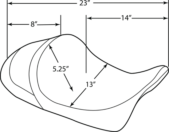 DS Black Vinyl Diamond Stitch Forward Low Solo Seat