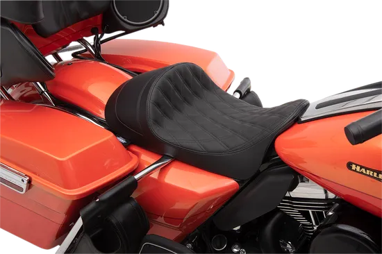 DS Black Vinyl Diamond Stitch Forward Low Solo Seat