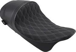 DS Black Vinyl Silver Diamond Stitch Forward Low Solo Seat