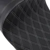 DS Black Vinyl Silver Diamond Stitch Forward Low Solo Seat