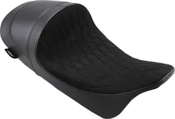 DS Black Vinyl Suede Diamond Stitch Forward Low Solo Seat