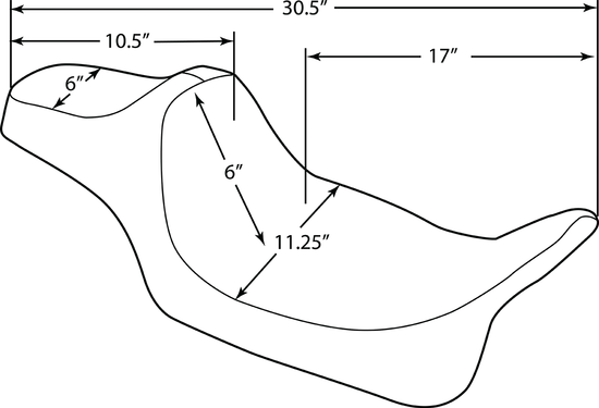 DS Black Vinyl Double Diamond Extended Reach Predator III Seat