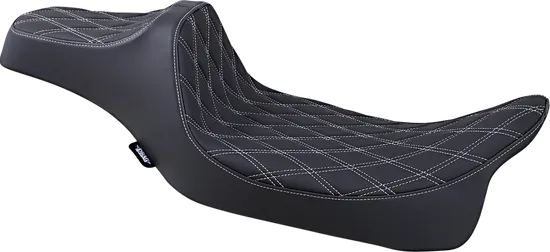 DS Black Vinyl Silver Double Diamond Stitch Predator III Seat
