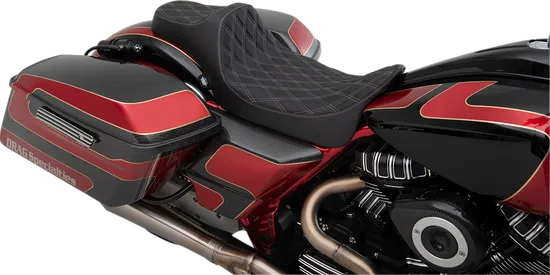 DS Black Vinyl Silver Double Diamond Stitch Predator III Seat