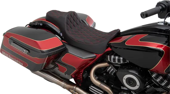 DS Black Red Diamond Stirch Extended Reach Predator III Seat