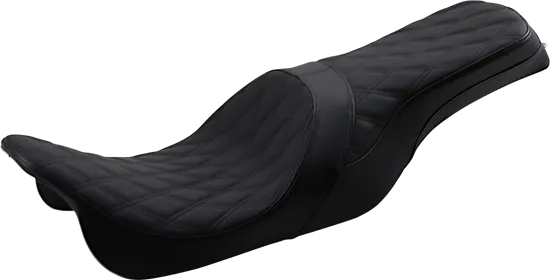 DS Black Vinyl Diamond Stitch Forward 2 Up Predator Seat