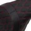 DS Black Vinyl Red Double Diamond Stitch Forward 2 Up Predator Seat