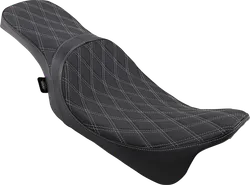 DS Black Leather Silver Diamond Stitch Predator III Seat