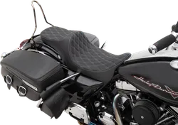 DS Black Vinyl Silver Double Diamond Stitch Predator III Seat