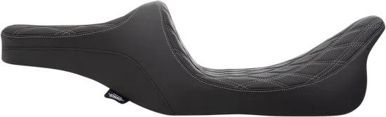 DS Black Vinyl Silver Double Diamond Stitch Predator III Seat