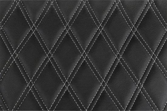 DS Black Vinyl Silver Diamond Stitch Predator III Seat