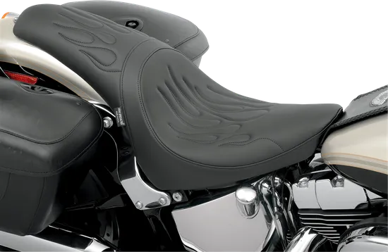 DS Black Leather Vinyl Flame Stitch Predator Seat