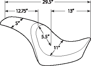 DS Black Leather Vinyl Flame Stitch Predator Seat