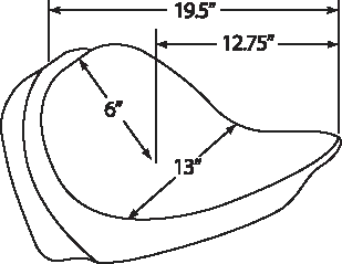 DS Black Leather Vinyl Smooth Solo Seat