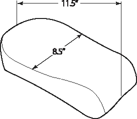 DS Black Leather and Vinyl Narrow Pillion Pad Passenger Seat