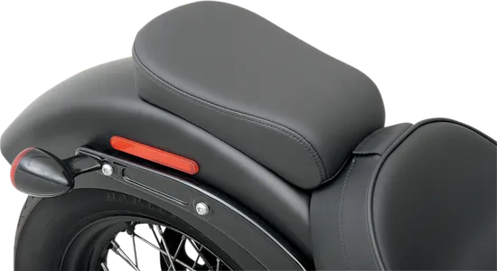 DS Black Leather and Vinyl Narrow Pillion Pad Passenger Seat