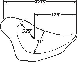 DS Black Leather Vinyl Smooth EZ Mount Solo Seat