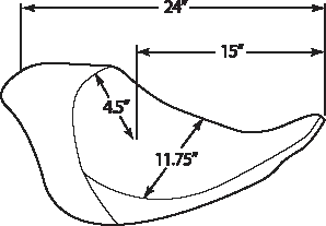 DS Black Leather Suede Smooth EZ Mount Solo Seat