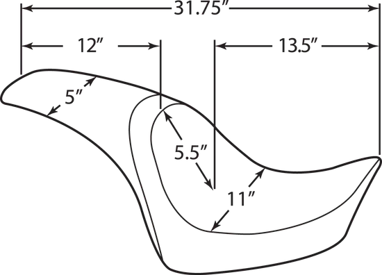 DS Black Leather Vinyl Smooth Predator Seat