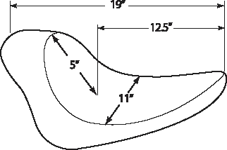 DS Black Vinyl Smooth Solo Seat
