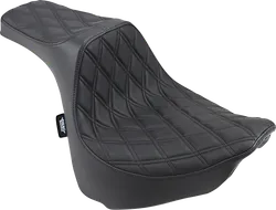 DS Black Vinyl Double Diamond Stitch Predator III 2 Up Seat