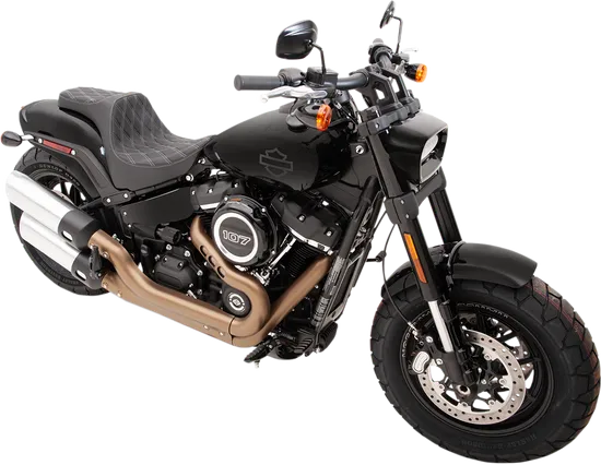 DS Black Vinyl Silver Double Diamond Stitch Predator III 2 Up Seat