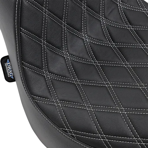 DS Black Vinyl Silver Double Diamond Stitch Predator III 2 Up Seat