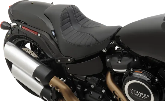 DS Black Vinyl Scorpion Stitch EZ Mount Solo Seat