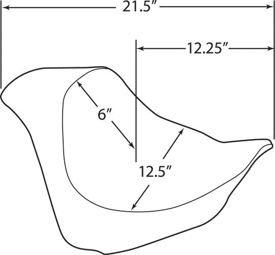 DS Black Vinyl Scorpion Stitch EZ Mount Solo Seat