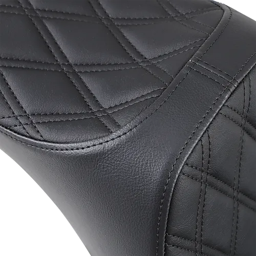 DS Black Vinyl Double Diamond Stitch Predator III 2 Up Seat