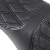 DS Black Vinyl Double Diamond Stitch Predator III 2 Up Seat