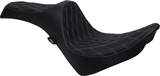 DS Black Vinyl Silver Double Diamond Stitch Predator III 2 Up Seat