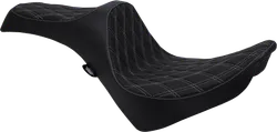 DS Black Vinyl Silver Double Diamond Stitch Predator III 2 Up Seat