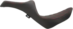DS Black Vinyl Double Red Diamond Stitch Predator III 2 Up Seat