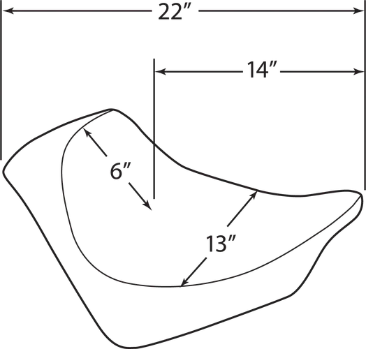 DS Black Vinyl Scorpion Stitch EZ Mount Solo Seat