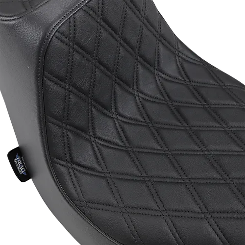 DS Black Vinyl Double Diamond Stitch Predator III 2 Up Seat