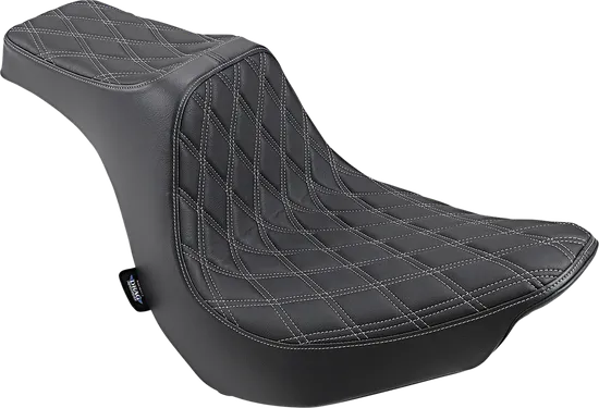 DS Black Vinyl Silver Double Diamond Stitch Predator III 2 Up Seat