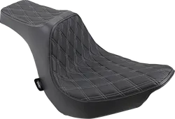 DS Black Vinyl Silver Double Diamond Stitch Predator III 2 Up Seat