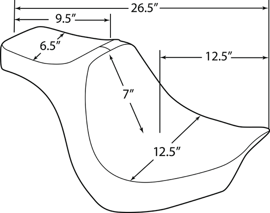 DS Black Vinyl Double Diamond Stitch Predator III 2 Up Seat