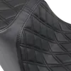 DS Black Vinyl Double Diamond Stitch Predator III 2 Up Seat