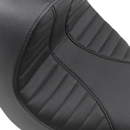 DS Black Vinyl Silver Scorpion Stitch EZ Mount Solo Seat