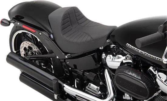 DS Black Vinyl Silver Scorpion Stitch EZ Mount Solo Seat