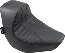 DS Black Vinyl Silver Scorpion Stitch EZ Mount Solo Seat