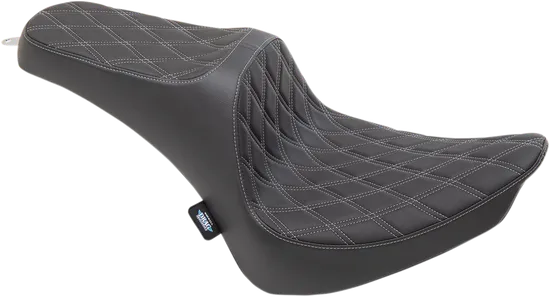 DS Black Vinyl Silver Double Diamond Stitch Predator III 2 Up Seat