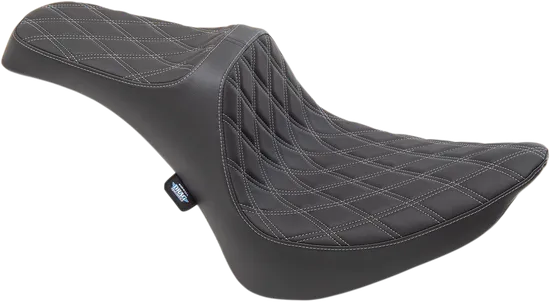 DS Black Vinyl Silver Double Diamond Stitch Predator III 2 Up Seat